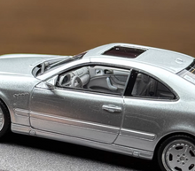 Load image into Gallery viewer, 1:64 STA Silver CLK W208 Coupe Sports Model Diecast Resin Car New Collection