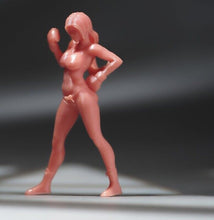 Load image into Gallery viewer, 1:64 Painted Unpainted Figure Model Miniature Resin Diorama Sand Boxer Girl Lady