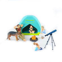 Load image into Gallery viewer, 1:64 Painted Figure Mini Model Miniature Resin Diorama Stargazing Camping Family