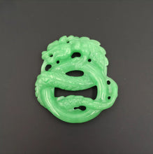 Load image into Gallery viewer, Nature Jade Dragon Pendant Necklace Gift Jewelry charm Blessing Lucky Green