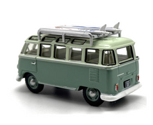Load image into Gallery viewer, 1:76 Green VW T1 Samba Camper Van Classic Vintage Model Diecast Metal Car
