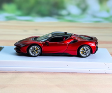 Load image into Gallery viewer, SOLO 1:64 Red SF90 Super Racing Sports Model Diecast Metal Car New