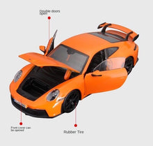 Load image into Gallery viewer, Bburago 1:24 2022 Orange 911 GT3 Racing Sports Model Toy Diecast Metal Car BN