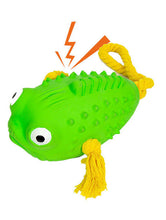 Load image into Gallery viewer, Dog Squeaky Toys Chew Puppy Rubber Rope Toy Durable Aggressive Chewers Pet Fish