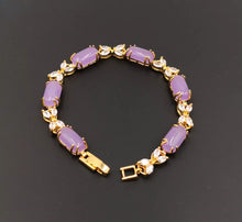 Load image into Gallery viewer, Nature Jade Beaded Bracelet Jewelry Blessing Lucky Fortune Gift For Her Purple
