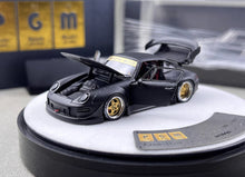 Load image into Gallery viewer, PGM 1:64 Matte Black RWB 993 Round Classic Sports Model Diecast Metal Car New Collection