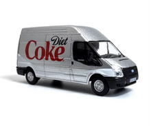 Load image into Gallery viewer, 1:76 2006 Silver Coke Transit Delivery Van LWB Model Diecast Metal Car New Collection