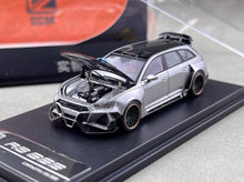 Load image into Gallery viewer, DCM 1:64 Silver RS6 2NCS Wagon Widebody Kit Sports Model Diecast Metal Car New Collection