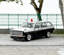 Load image into Gallery viewer, Tarmac 1:64 Datsun Bluebird 510 Wagon Police Sport Model Diecast Metal Car New Collection