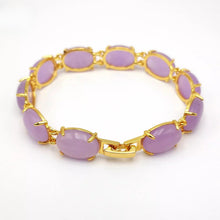 Load image into Gallery viewer, Nature Jade Beaded Bracelet Jewelry Blessing Lucky Fortune Gift For Her Purple d