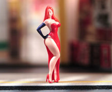 Load image into Gallery viewer, 1:64 Painted Figure Model Miniature Resin Diorama Toy Sand Red Hair Dress Beauty