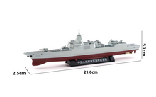 Load image into Gallery viewer, 1:850 Military PLA 055 #106 Guided Missile Destroyed Ship Model Diecast Metal