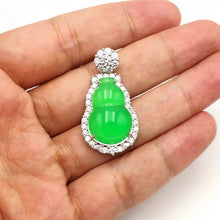 Load image into Gallery viewer, Nature Jade Gourd Pendant Necklace Gift Jewelry charm Blessing Lucky Fortune a