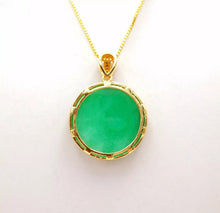 Load image into Gallery viewer, Nature Jade Peace Round Pendant Necklace Gift Jewelry charm Blessing Jewelry new