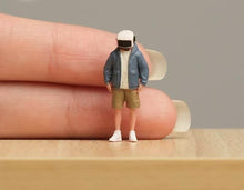 Load image into Gallery viewer, 1:64 Painted Figure Model Miniature Resin Diorama Sand Robot Head Man Boy Toy