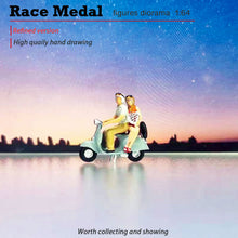 Load image into Gallery viewer, 1:64 Painted Figure Mini Model Miniature Resin Diorama Motocycle Couple Lovers