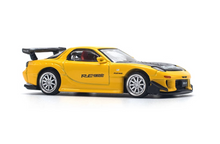Load image into Gallery viewer, Poprace 1:64 JDM Yellow RX-7 FD3S RE Racing Sports Model Diecast Metal Car New Collection