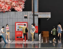 Load image into Gallery viewer, 1:64 Painted Figure Mini Model Miniature Car Scenes Resin Man Crossbody Bag Boy