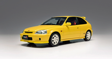 Load image into Gallery viewer, MH 1:18 Yellow JDM Civic Type R EK9 Hatchback Engine Model Diecast Metal Car