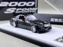 Load image into Gallery viewer, MT 1:64 JDM Black S2000 Spoon Sports Convertible Model Diecast Metal Car New Collection