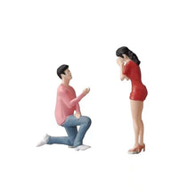 Load image into Gallery viewer, 1:64 Painted Figure Mini Model Miniature Resin Diorama Propose Couple Marraige