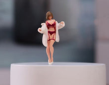 Load image into Gallery viewer, 1:64 Painted Figure Model Miniature Resin Diorama Sand Bikini Fur Beauty Lady