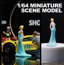 Load image into Gallery viewer, 1:64 Painted Figure Mini Model Toy Miniature Car Scenes Resin Lady Party Dress