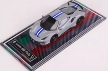 Load image into Gallery viewer, U2 1:64 Gray Novitec 488 Pista Racing Sports Model Diecast Resin Car Box New