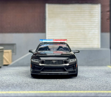 Load image into Gallery viewer, CM 1:64 Mustang Dark Horse Police Coupe Sports Model Diecast Metal Car New Collection