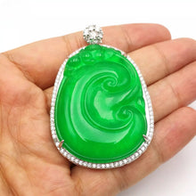 Load image into Gallery viewer, Nature Jade Cloud Fortune Pendant Necklace Gift Jewelry charm Blessing Lucky