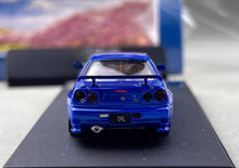 Load image into Gallery viewer, FUJI 1:64 Blue Carbon Skyline GTR R34 Z-Tune Sport Model Diecast Metal Car New Collection