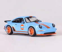 Load image into Gallery viewer, RM 1:64 Blue Gulf Singer Turbo Study 930 Classic Model Diecast Metal Car New
