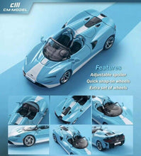 Load image into Gallery viewer, CM 1:64 Blue Elva Super Racing Sports Model Toy Diecast Metal Car Box