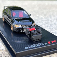 Load image into Gallery viewer, CM 1:64 JDM Black EVO Lancer 9 IX Engine Sports Model Diecast Metal Car New