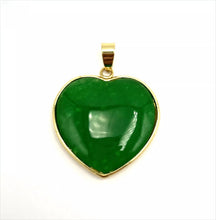 Load image into Gallery viewer, Nature Jade Heart Love Pendant Necklace Gift Jewelry charm Blessing Jewelry a