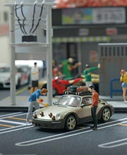Load image into Gallery viewer, 1:64 Painted Figure Mini Model Miniature Resin Diorama Sand Leather Jacket Man