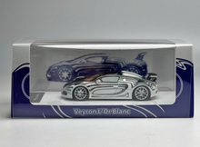 Load image into Gallery viewer, LJM 1:64 Black White Chiron Veyron Racing Sports Model Diecast Resin Car New