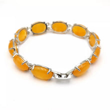 Load image into Gallery viewer, Nature Jade Beaded Bracelet Jewelry Blessing Lucky Fortune Gift For Her Yellow c