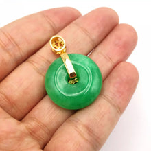 Load image into Gallery viewer, Nature Jade Round Pendant Necklace Gift Jewelry charm Blessing Lucky Fortune g