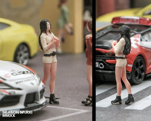 Load image into Gallery viewer, 1:64 Painted Figure Mini Model Miniature Resin Diorama Curly Hair Bodysuit Lady