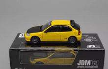 Load image into Gallery viewer, JDM64 1:64 Yellow Carbon Civic Type R EK9 Sports Model Diecast Metal Car New Collection
