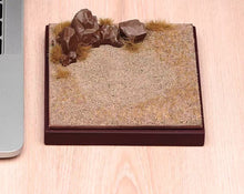 Load image into Gallery viewer, 1:64 Painted Car Model Base Miniature Diorama Road Sand Scenario Wasteland Rock