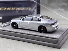 Load image into Gallery viewer, Elite 1:64 Silver Police Charger SRT Sedan Sports Model Diecast Metal Car New Collection