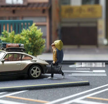 Load image into Gallery viewer, 1:64 Painted Figure Mini Model Toy Miniature Car Scenes Resin Backpacker Man