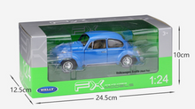 Load image into Gallery viewer, WELLY 1:24 VW Classic Vintage Beetle Model Diecast Metal Car Display