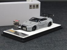 Load image into Gallery viewer, PGM 1:64 Gray GTR R35 Rocket Bunny Pandem Engine Model Diecast Metal Car New Collection