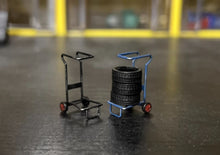 Load image into Gallery viewer, 1:64 Painted Figure Model Miniature Resin Sand Tire Trolley Blue Black Toy Mini Collection