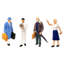 Load image into Gallery viewer, 1:64 Painted Figure Mini Model Miniature Resin Diorama Sand People Man Lady Set