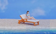 Load image into Gallery viewer, 1:64 Painted Figure Model Miniature Resin Diorama Beach Chair Bikini Seaside Toy Collection