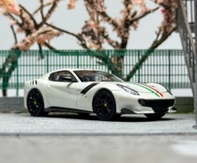 Load image into Gallery viewer, LT 1:64 White F12 TDF V12 Super Racing Sports Model Diecast Metal Car New Collection